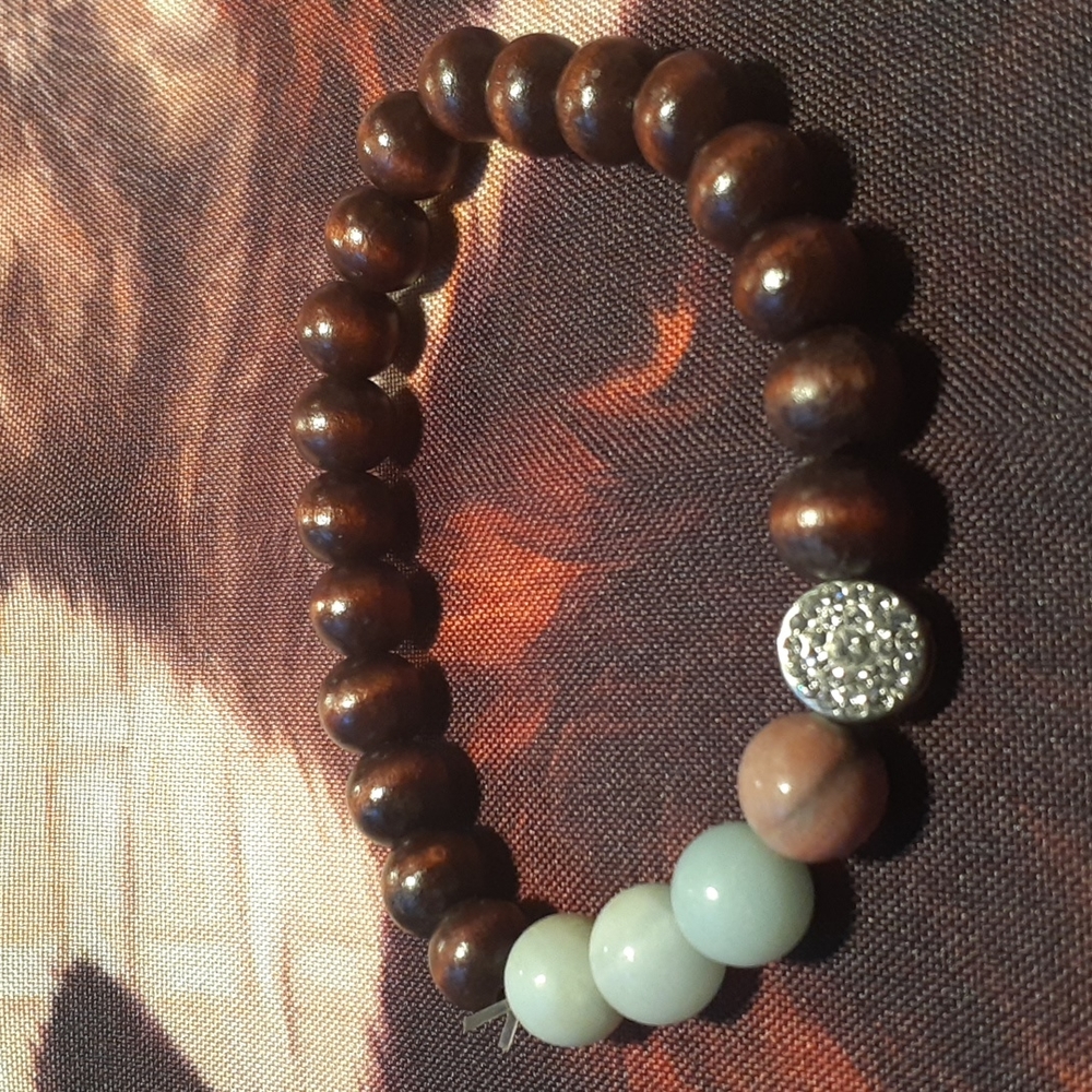 Brown&Teal Braclet